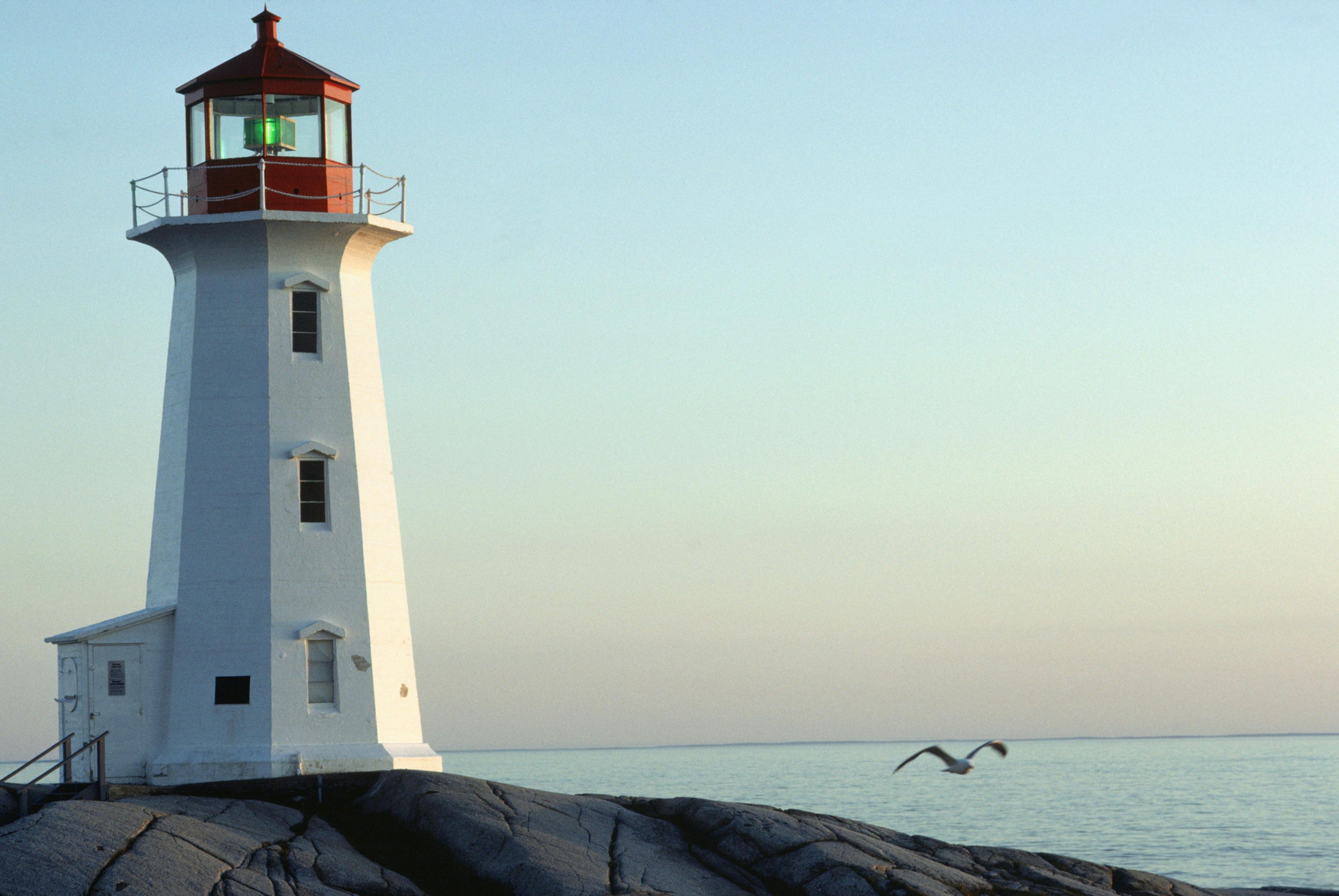 View of a lighthouse and the sea