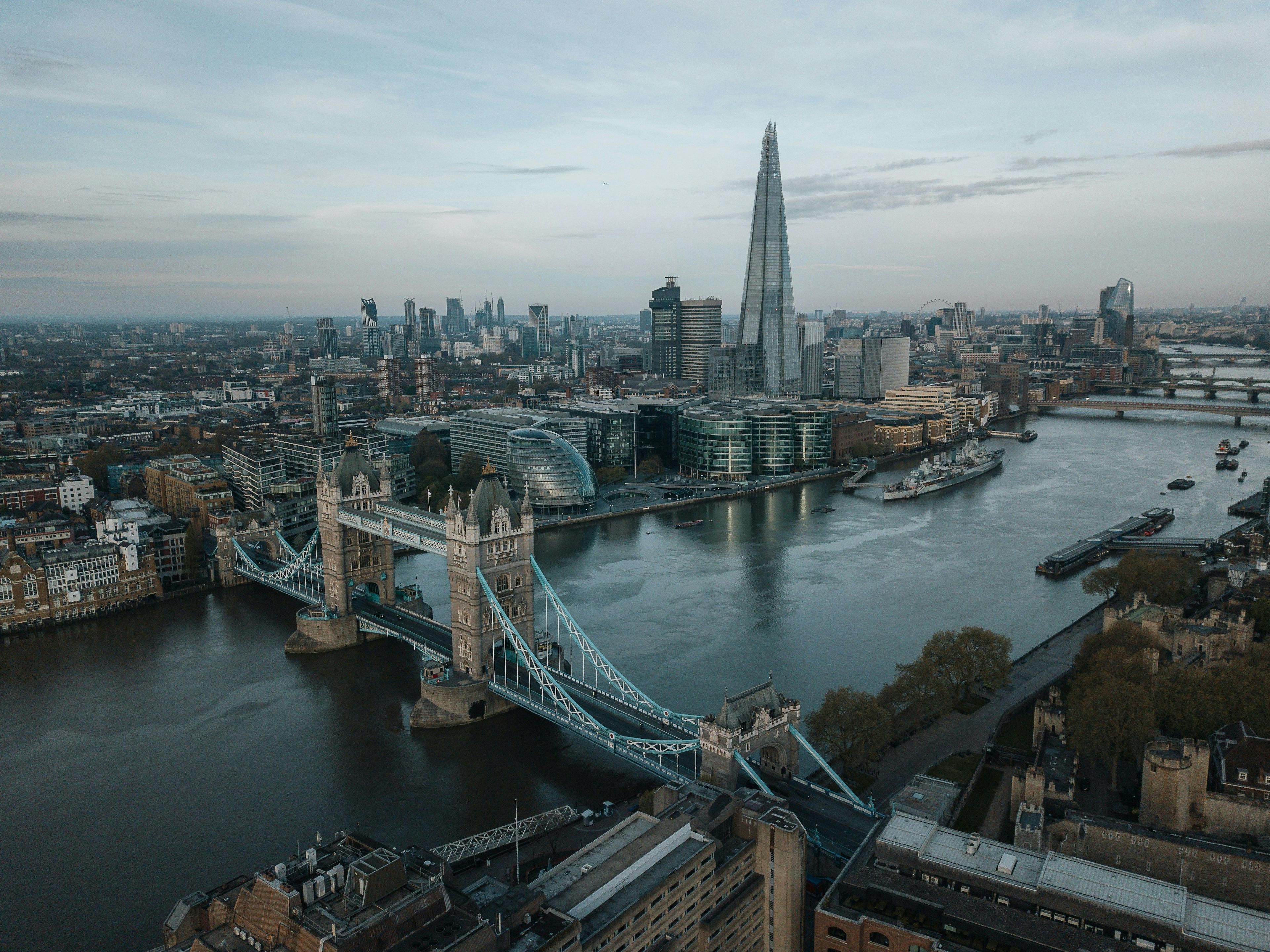 Birdview of the city of London