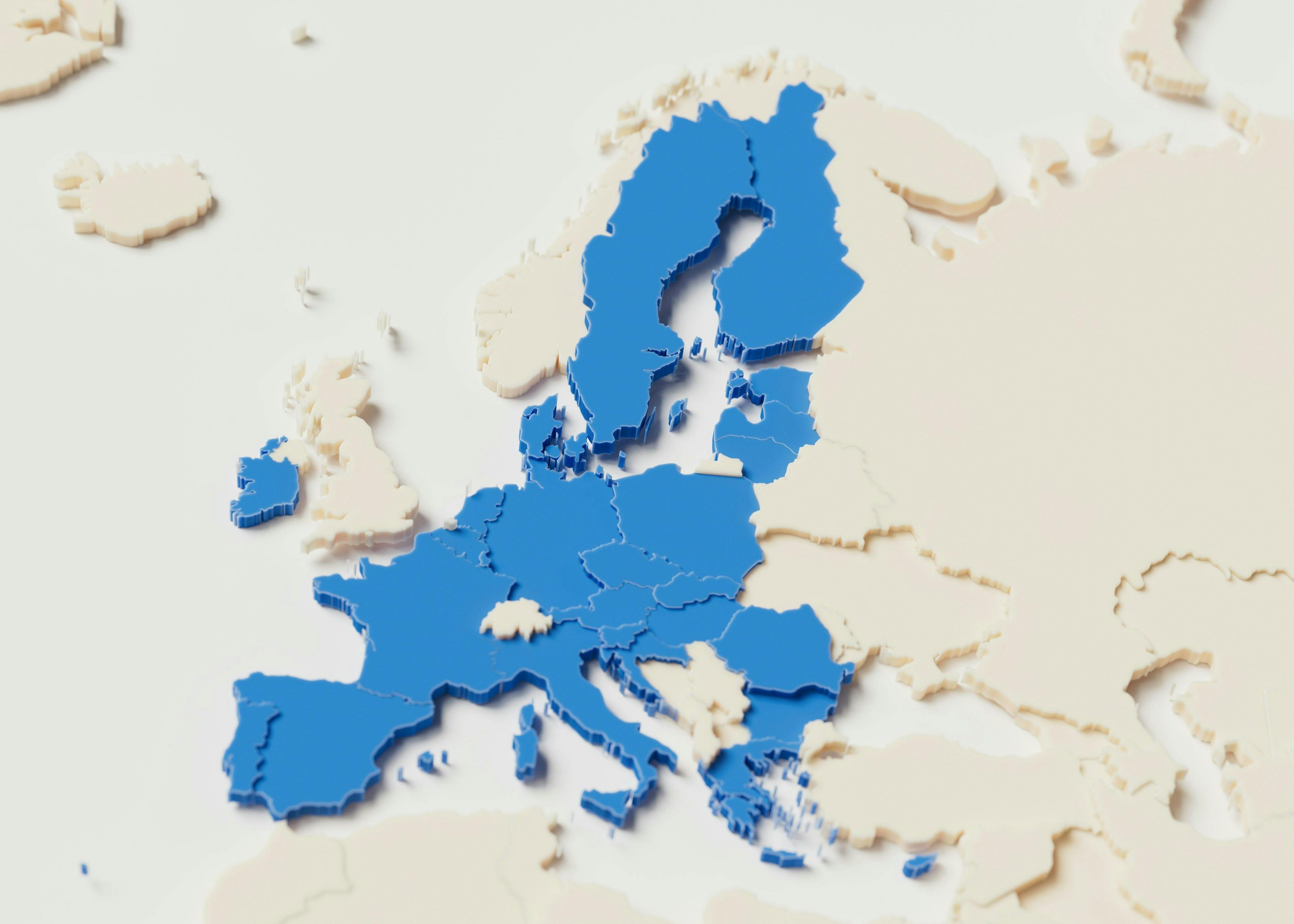 Illustrative map of european union