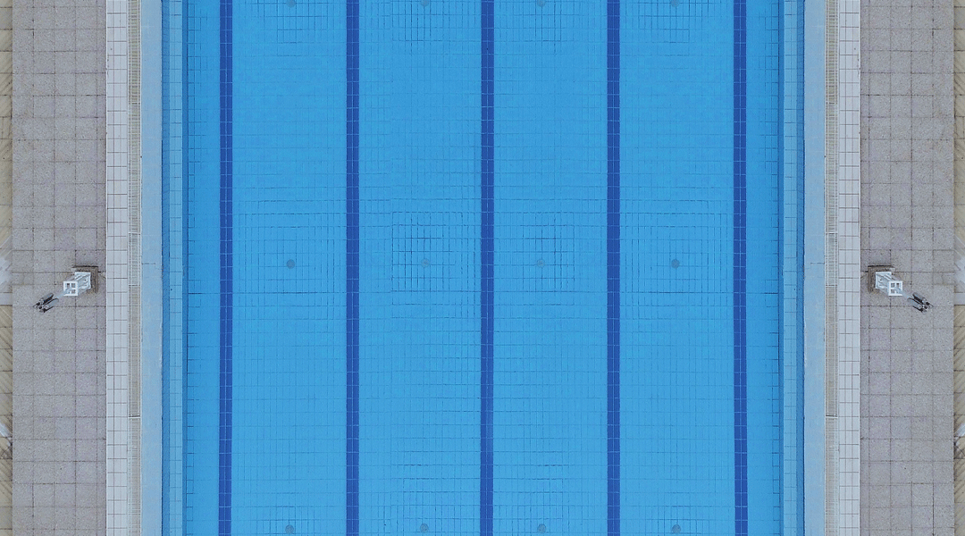 Birdview of a swimming pool